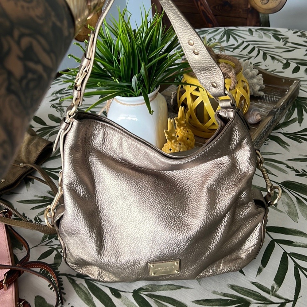 Gold Metallic MIchael Kors Hobo Bag